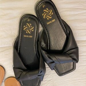 Sam & Libby Black Knotted Sandals